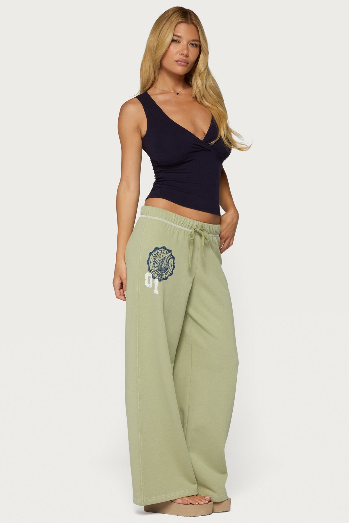 Lalisa V Neck Ribbed Tank Top - Image 4