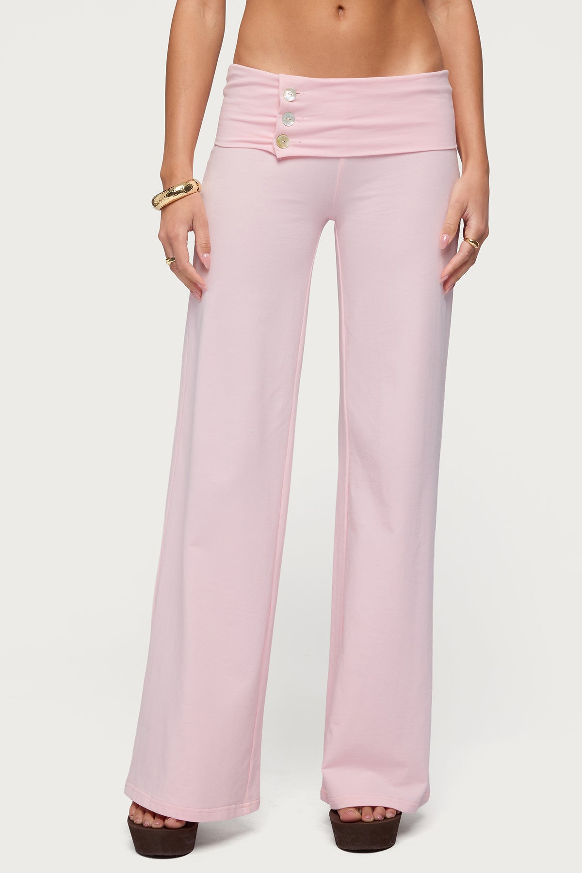 Poppy Foldover Wide Leg Pants - Image 2
