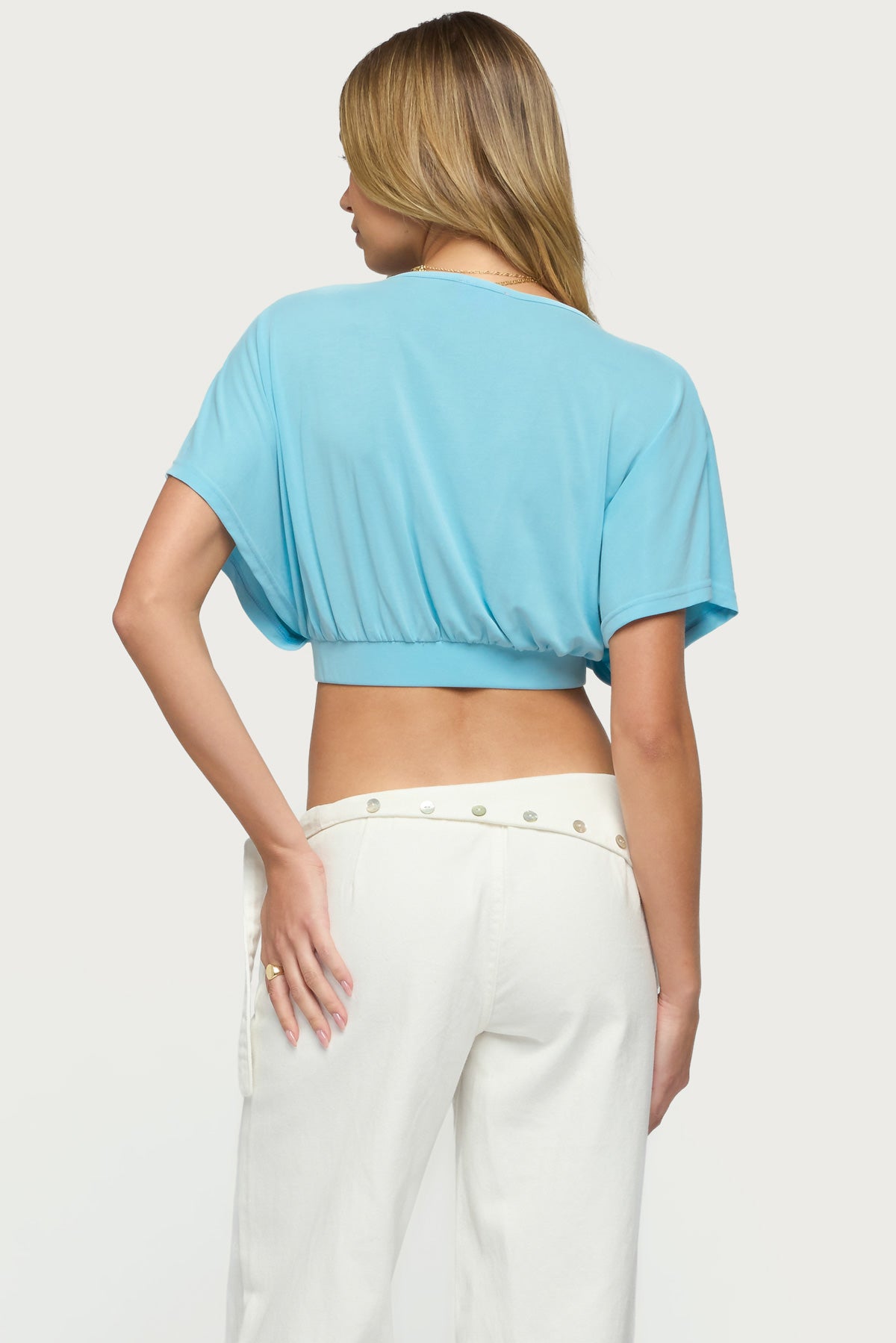 Candela V Neck Crop Top - Image 5