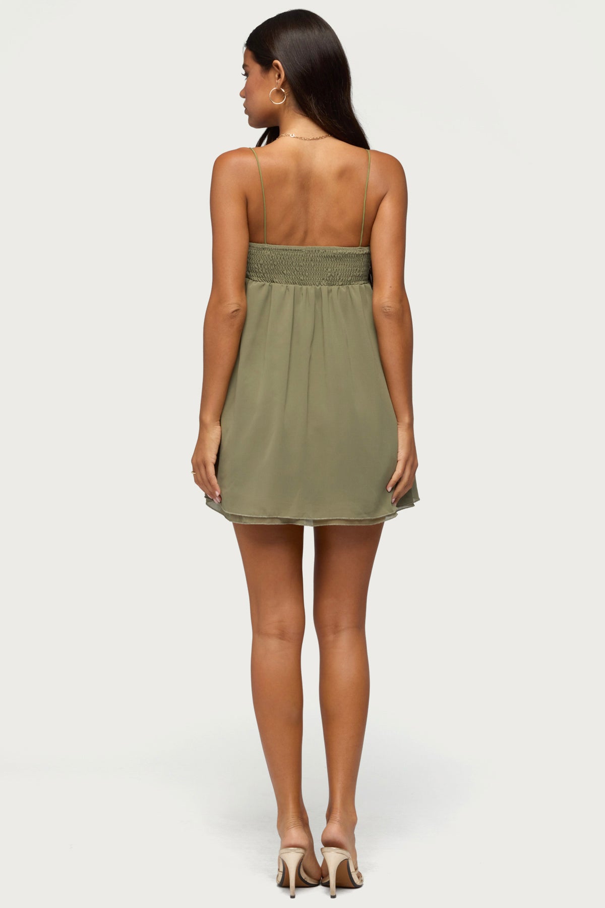 Ariellah Chiffon Babydoll Mini Dress - Image 4