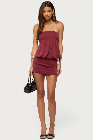 Alannah Backless Strapless Mini Dress