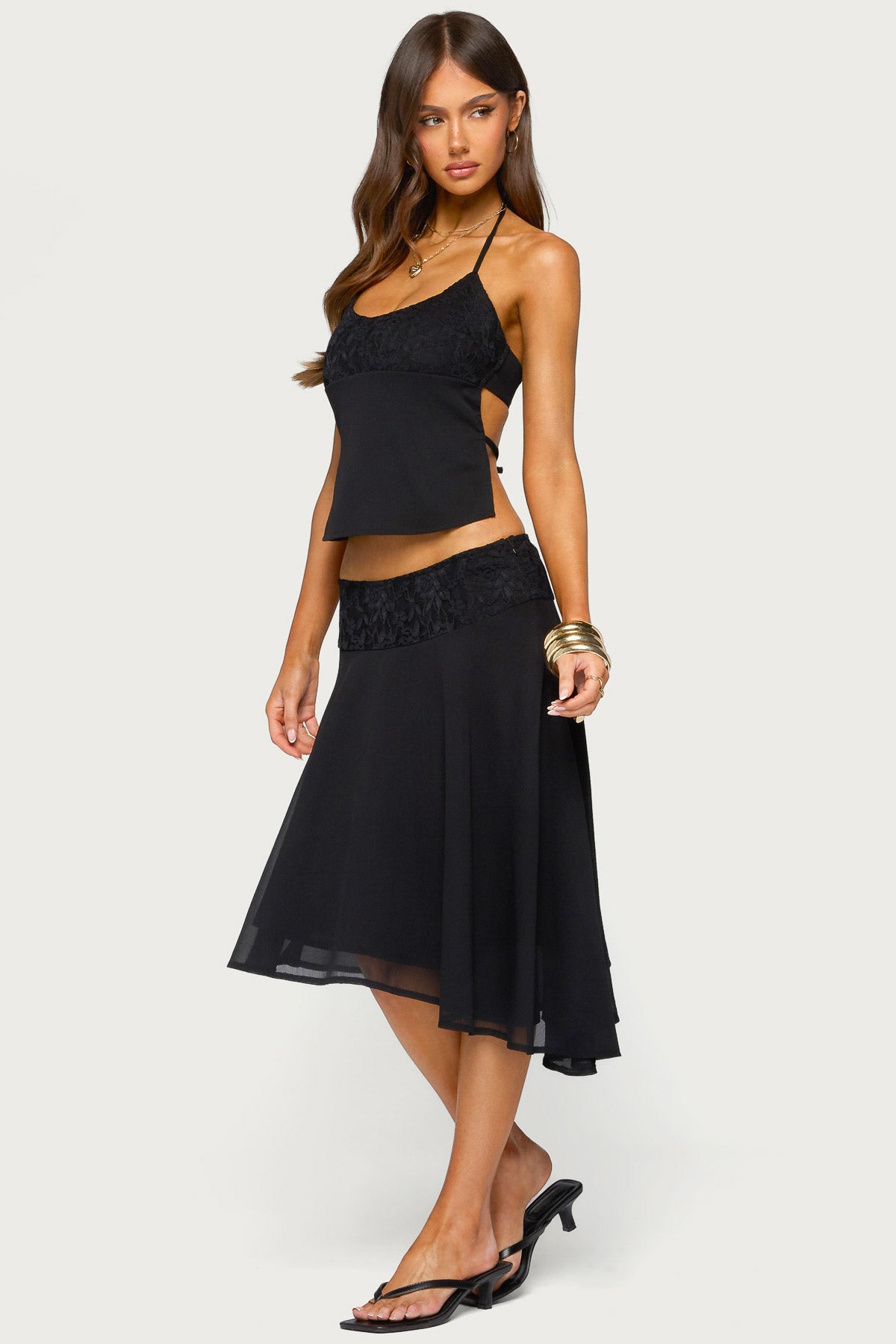 Evia Lacey Backless Halter Top - Image 5