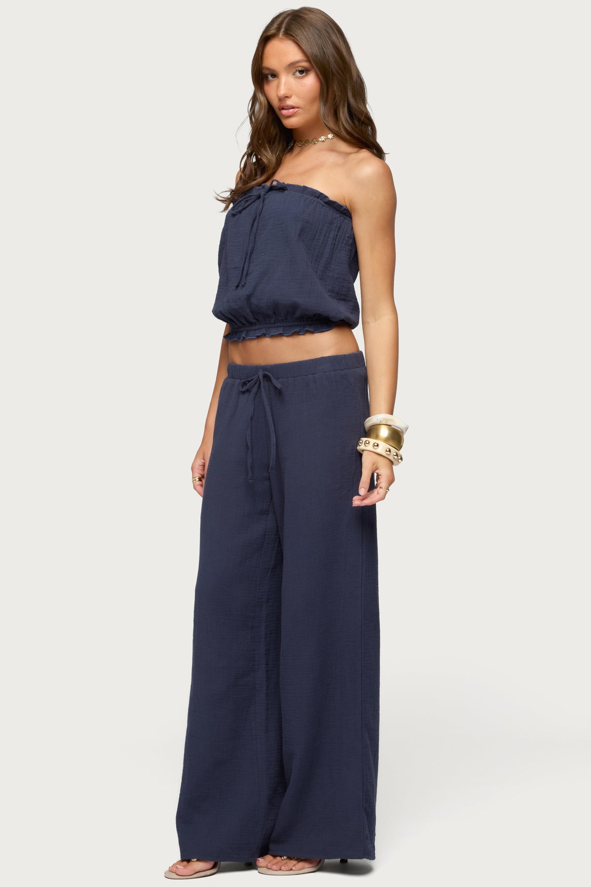 Viktoria Strapless Gauze Bubble Top - Image 4