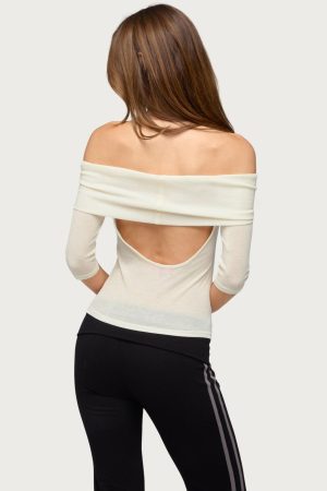 Thais Foldover Backless Top