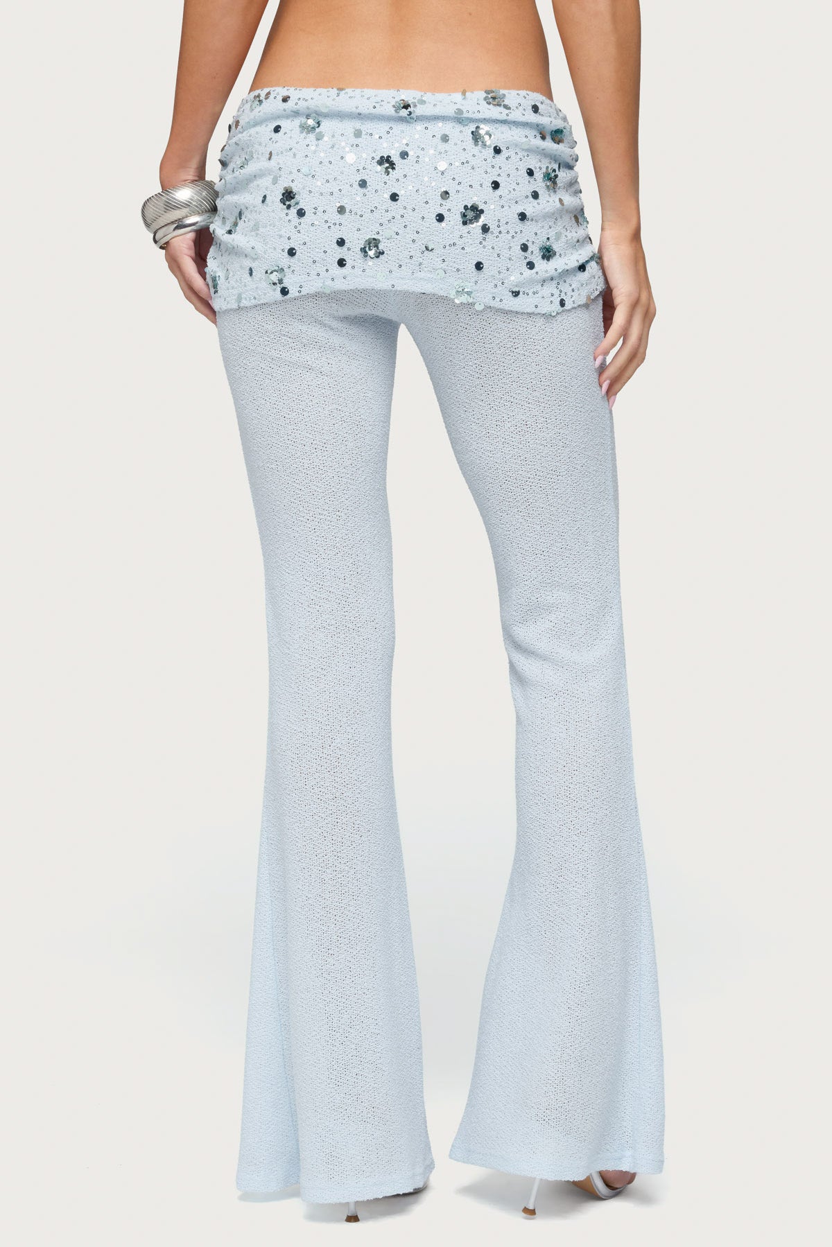 Zephyra Bead & Sequin Foldover Pants - Image 5