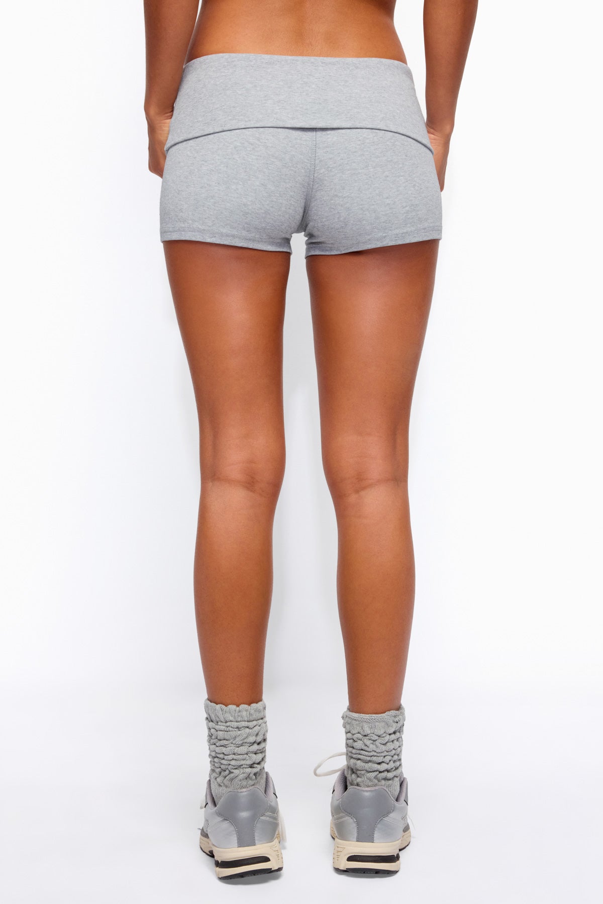 Audrea Ribbed Foldover Biker Shorts - Image 6