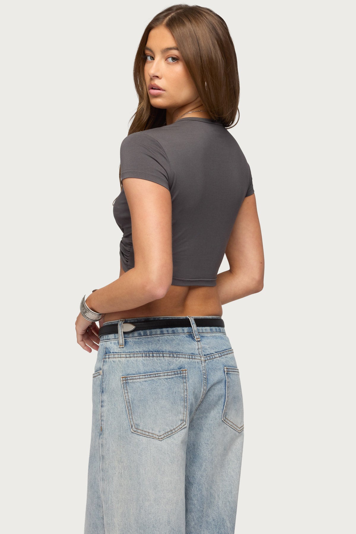 Sephey Twisted Cropped T Shirt - Image 5