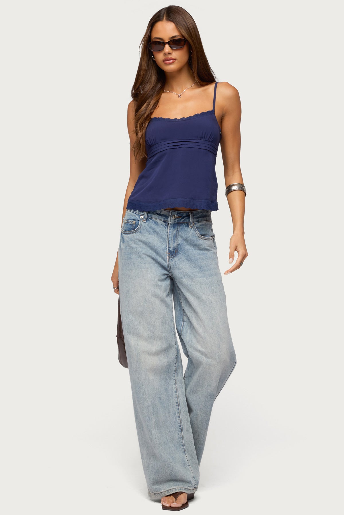 Michal Eyelet Babydoll Tank Top - Image 2