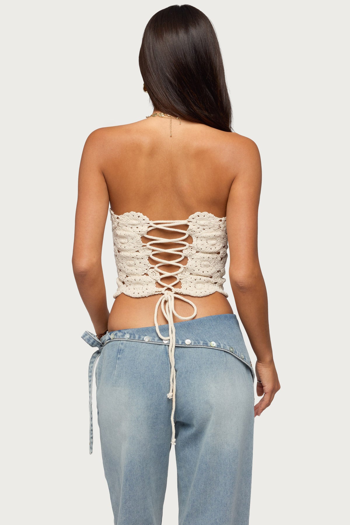 Laurin Crochet Strapless Top - Image 5