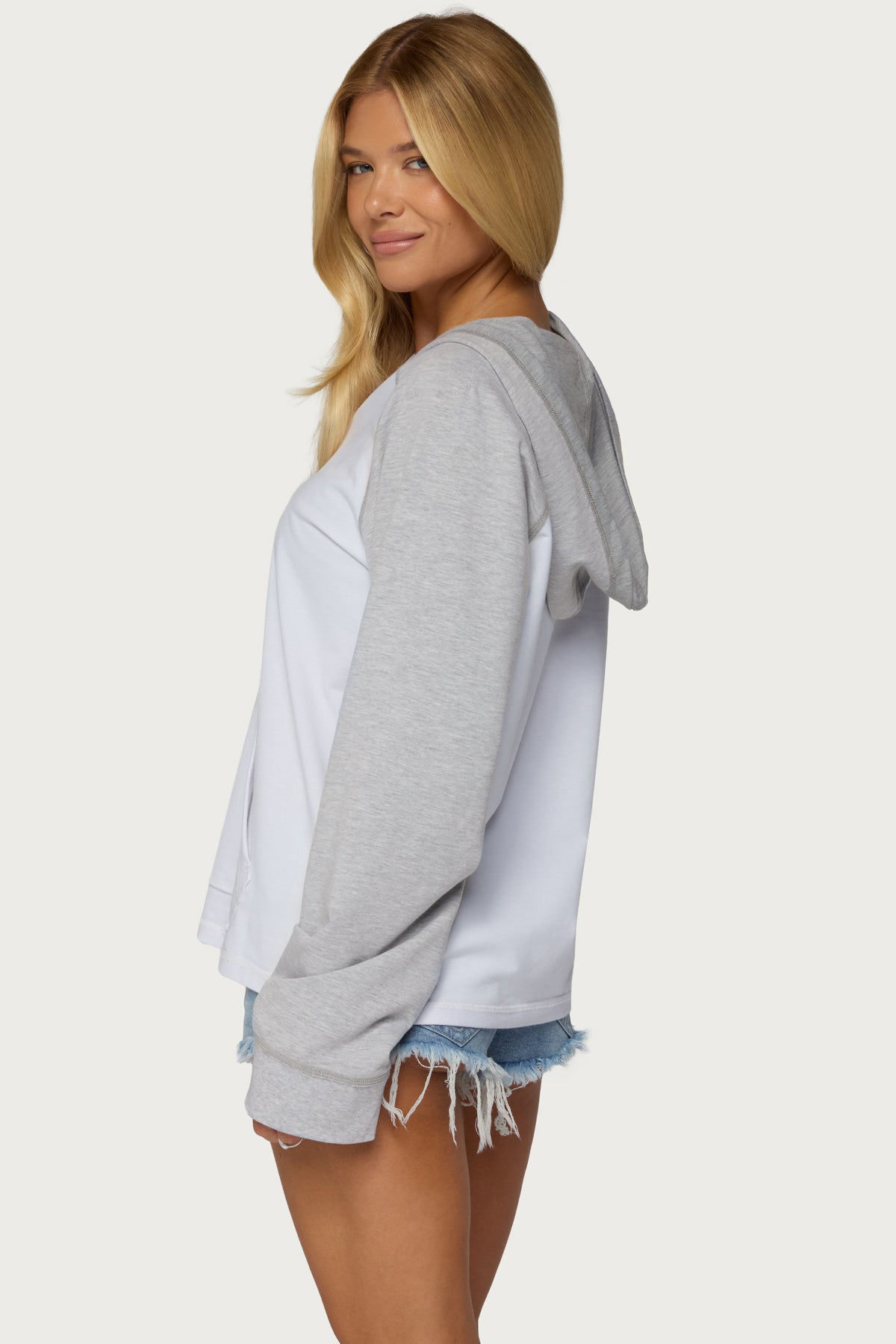 Jozie Contrast Raglan French Terry Hoodie - Image 5