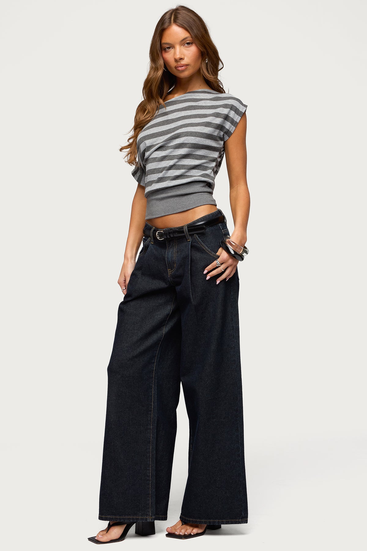 Kittie Striped Off Shoulder Top - Image 4