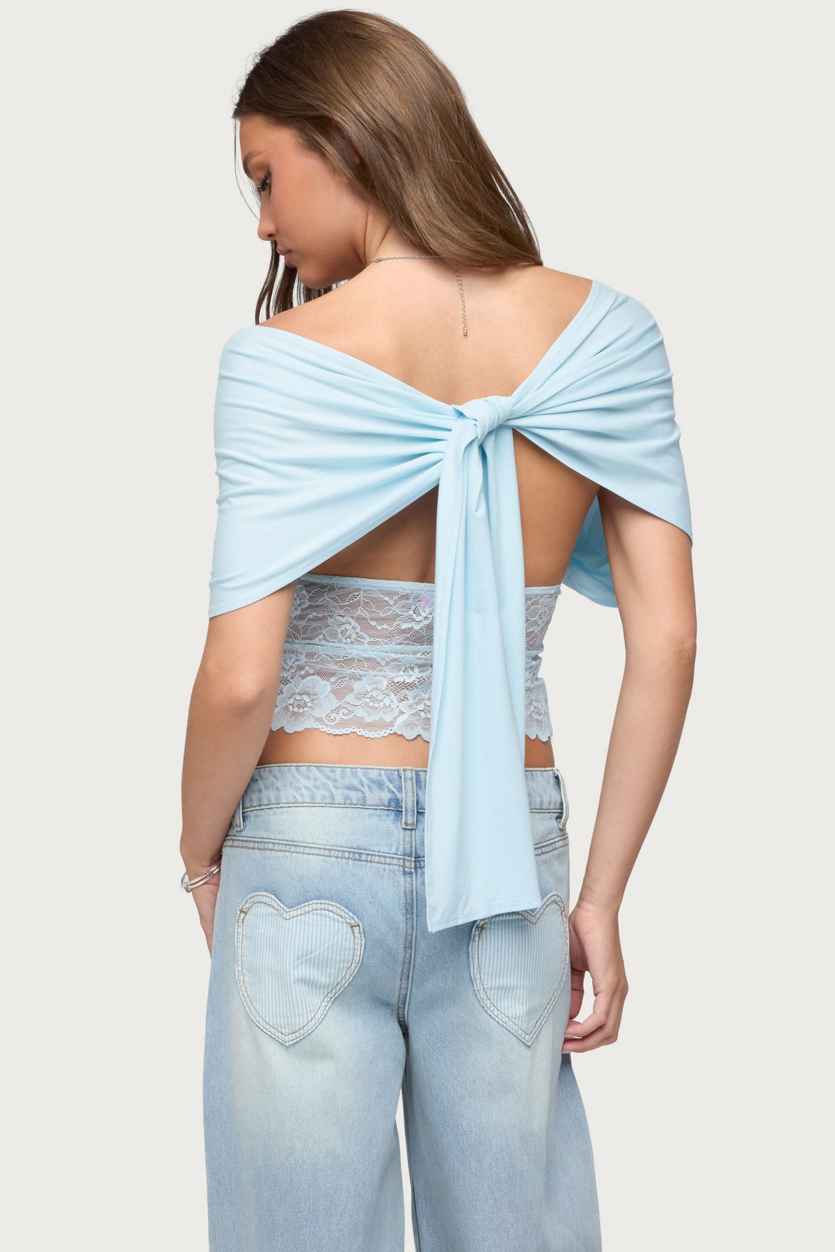 Eloria Lacey Flutter Tie Top