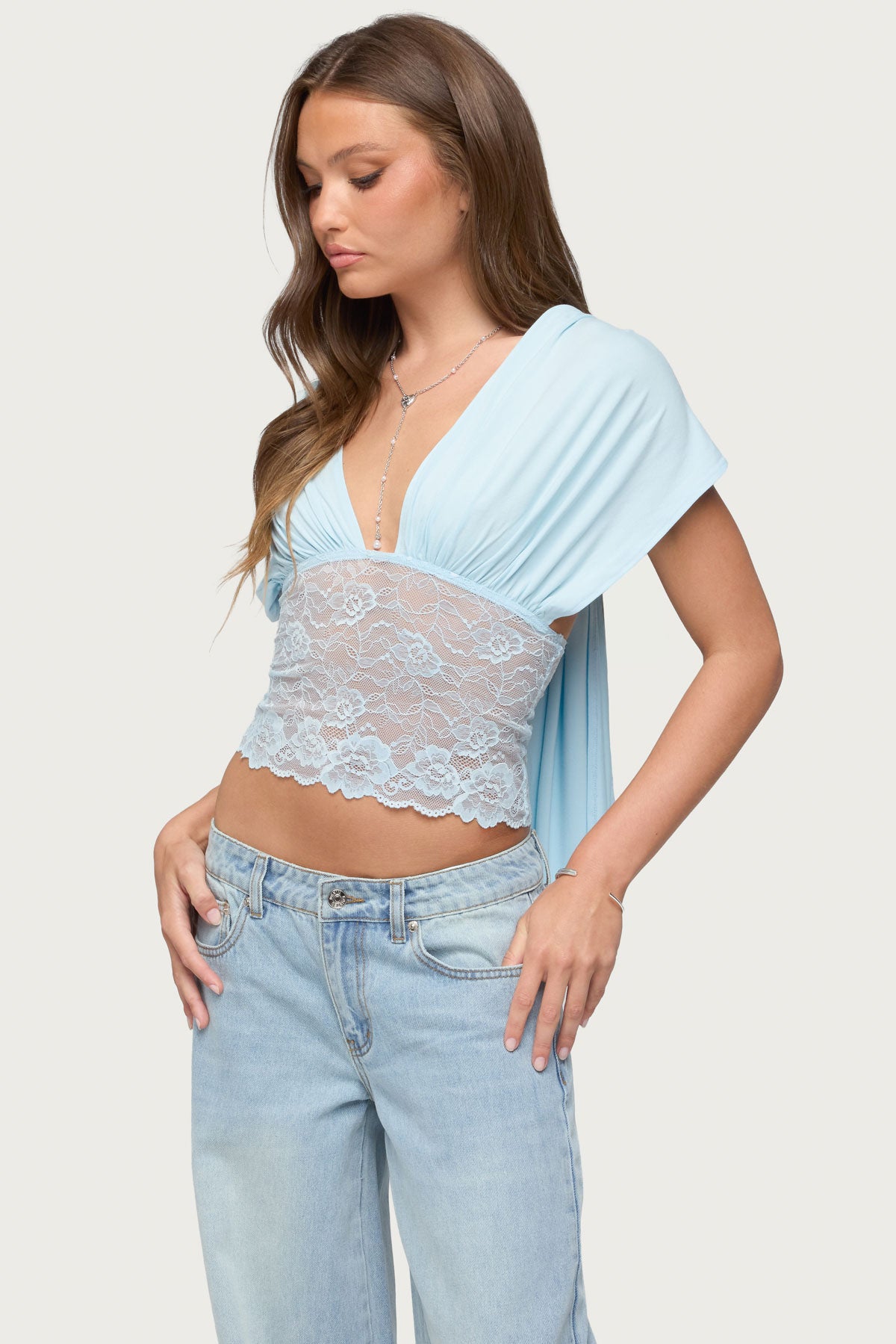 Eloria Lacey Flutter Tie Top - Image 4