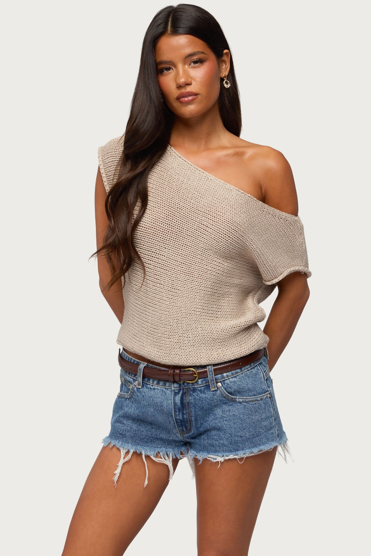 Naamo Off Shoulder Knit Top