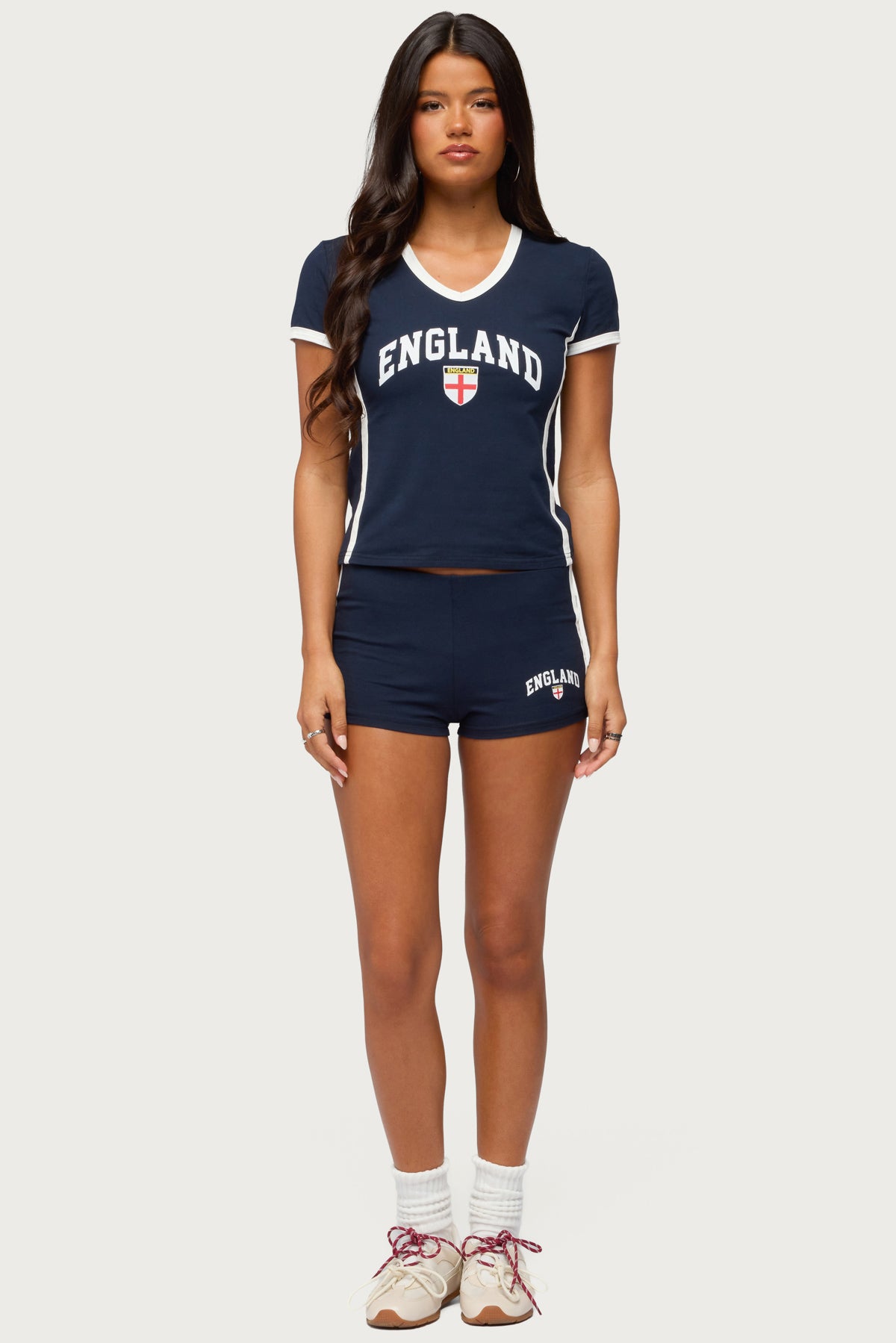 England Girl V Neck T Shirt - Image 3