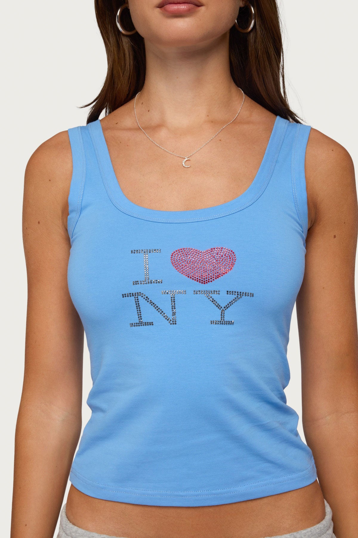 I Heart NY Rhinestone Tank Top - Image 3
