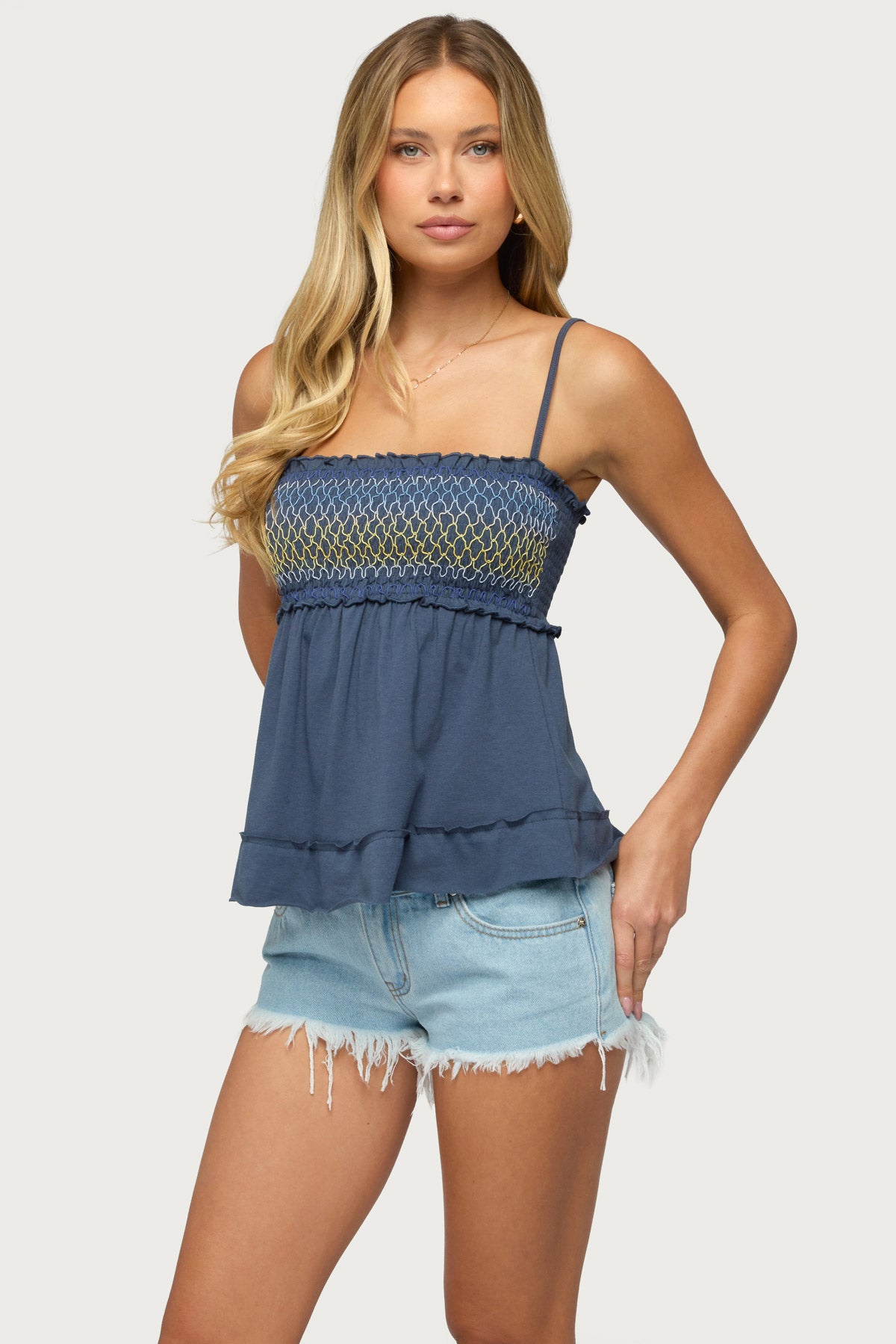 Kelsy Smocked Tank Top - Image 3