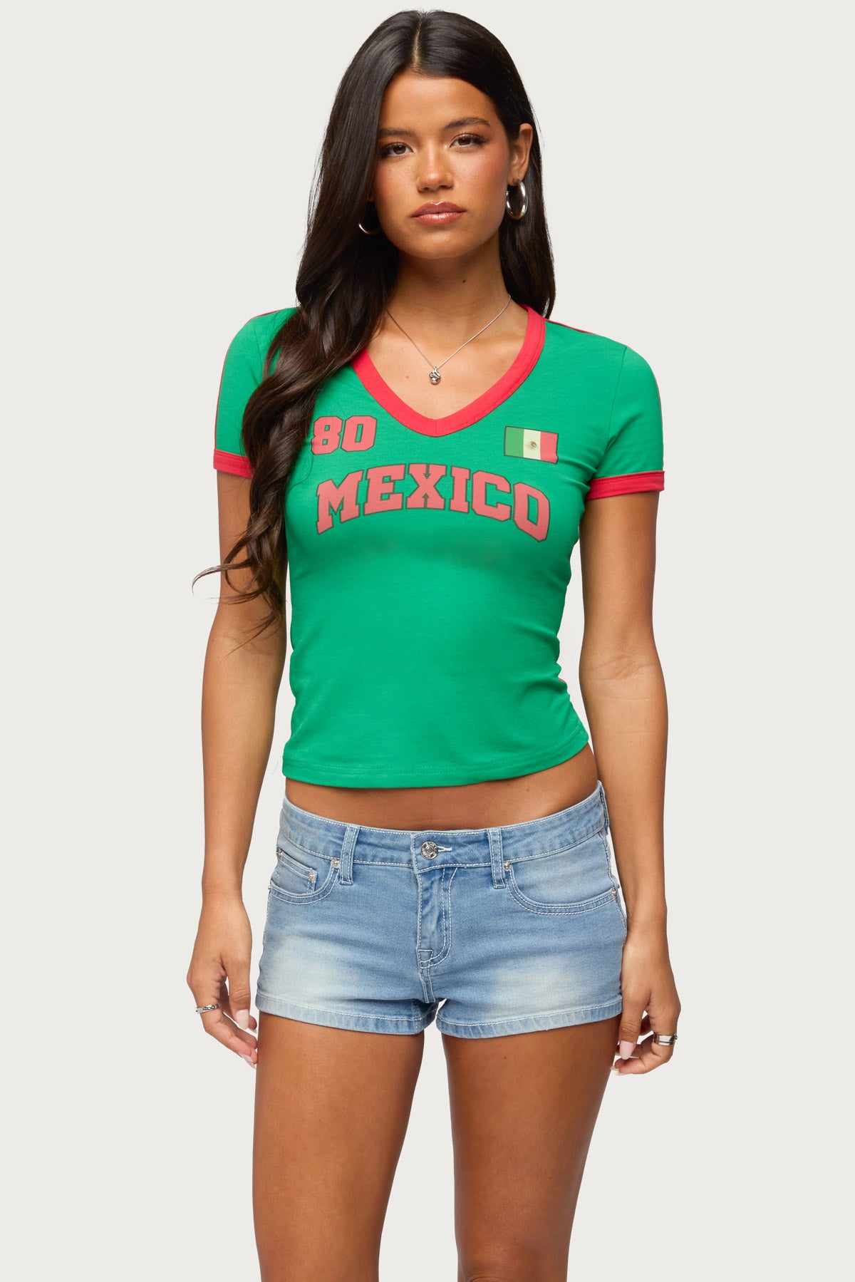 Mexico 08 V Neck T Shirt - Image 2