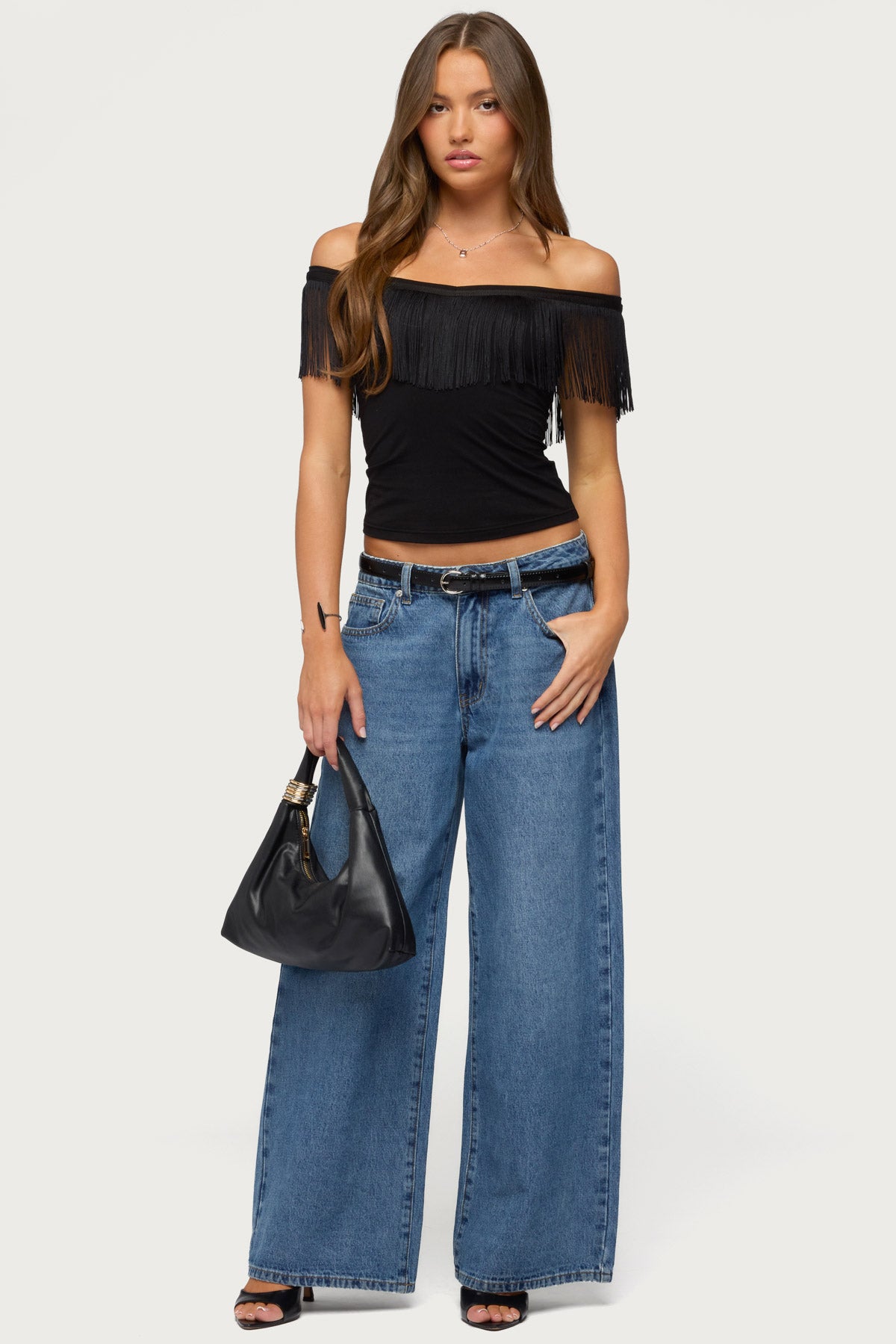 Catelina Fringe Off Shoulder Top - Image 2