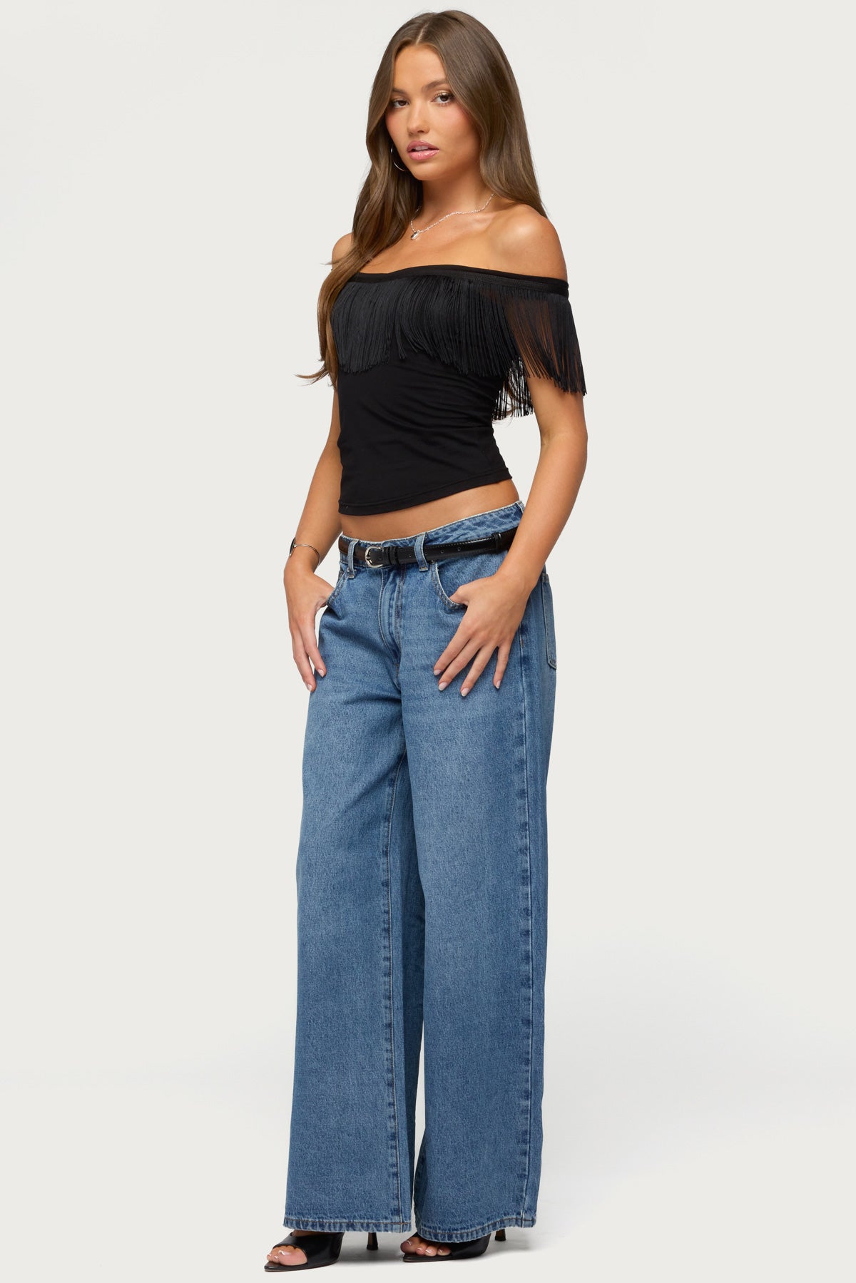 Catelina Fringe Off Shoulder Top - Image 4
