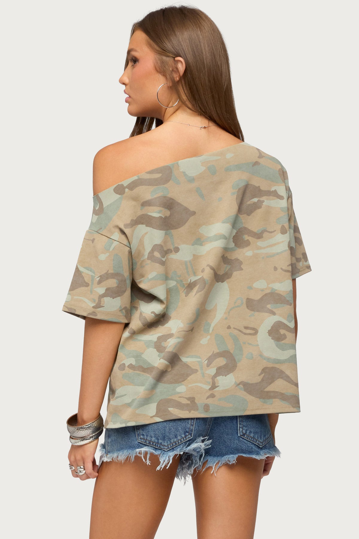 Miltah Camo Off Shoulder Top - Image 5