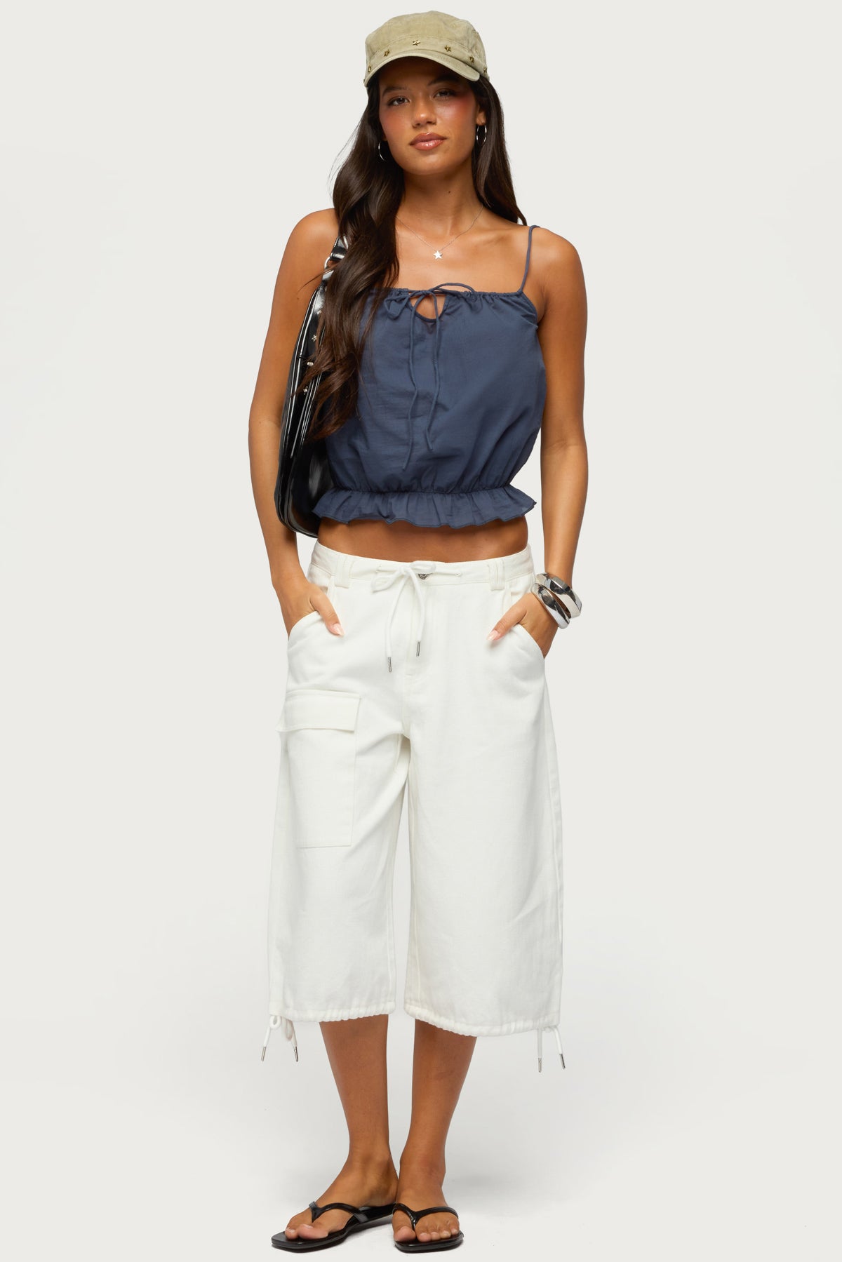 Tohar Keyhole Tie Front Top - Image 2