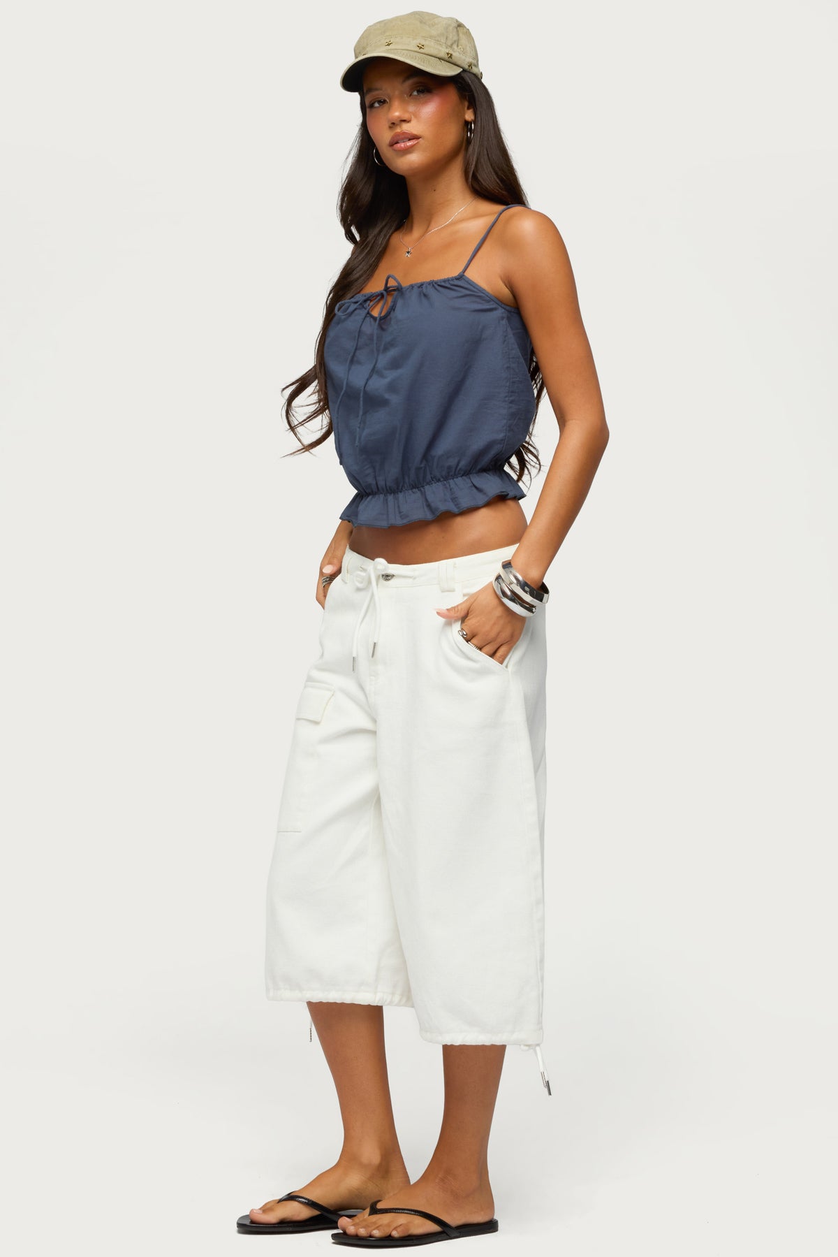 Tohar Keyhole Tie Front Top - Image 4