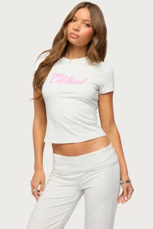 Edikted Wknd Sequin T Shirt