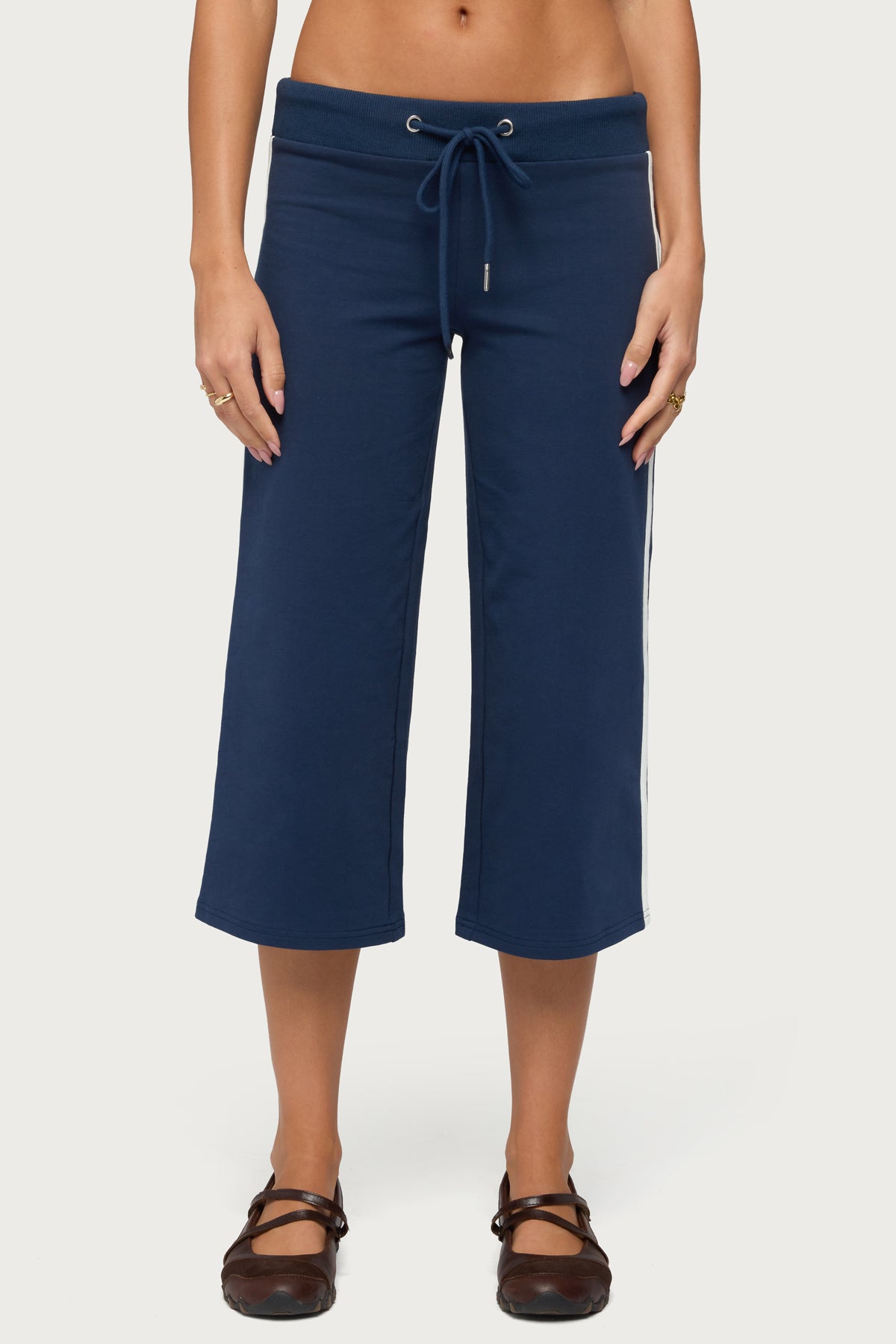Zanele Side Stripe Capri Sweatpants - Image 2