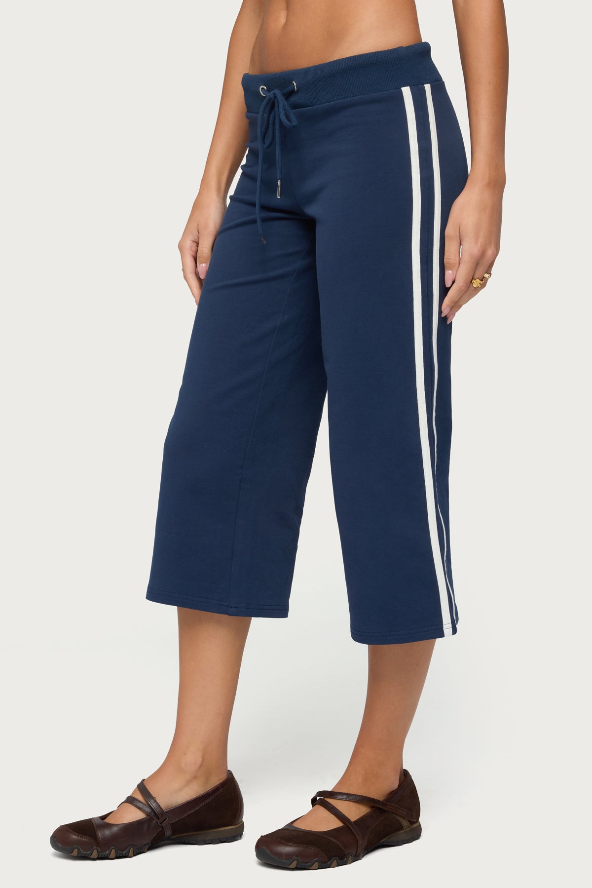 Zanele Side Stripe Capri Sweatpants - Image 3