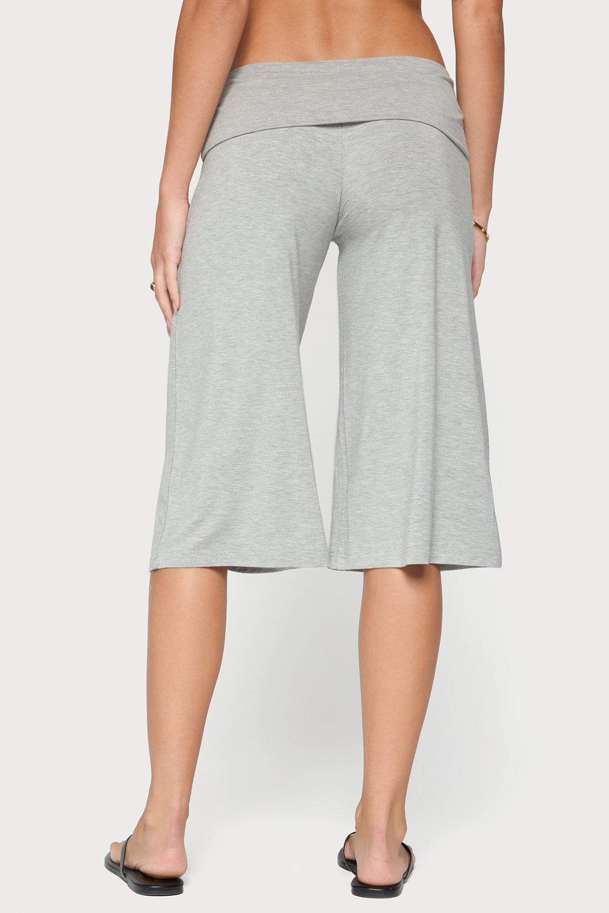 Shirly Wide Leg Foldover Capri Pants - Image 5