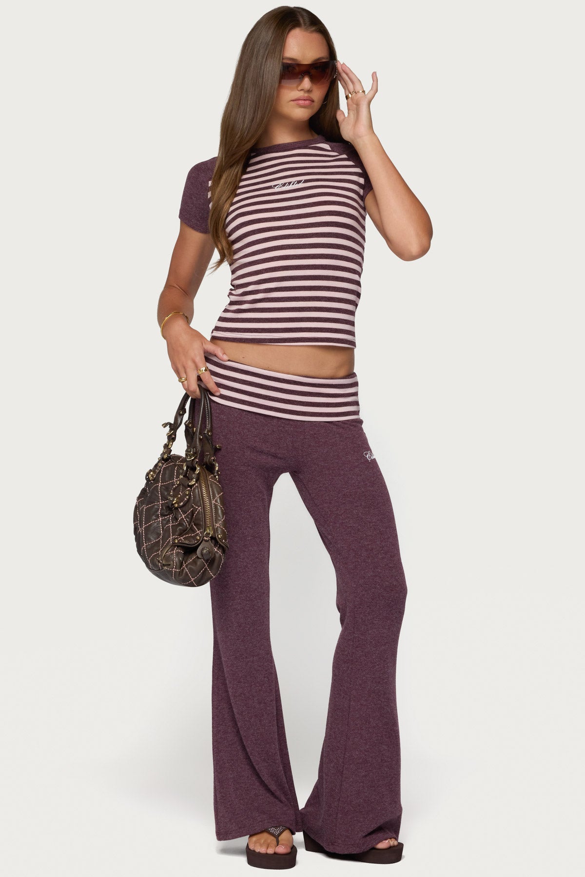 Stay Edikted Stripey Raglan T Shirt - Image 3