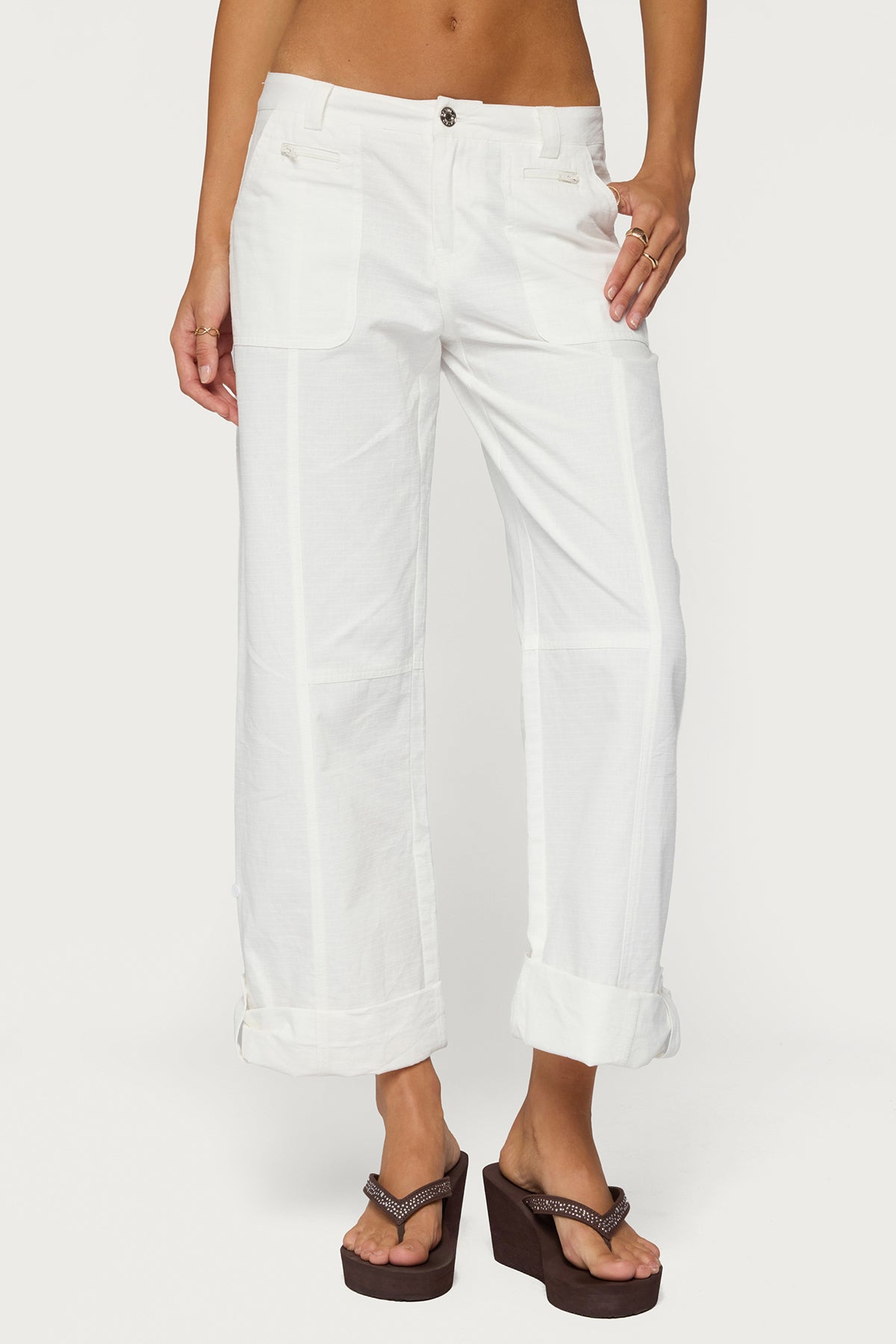 Odettia Sheer Cotton Pants - Image 2