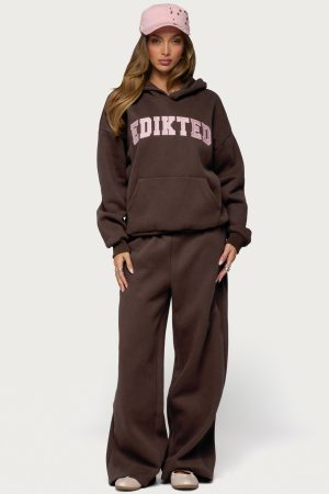 Edikted Glow Rhinestone Sweatpants