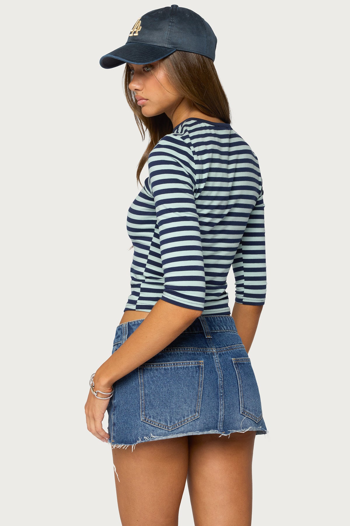 Esti Striped Three-Quarter Sleeve Top - Image 4