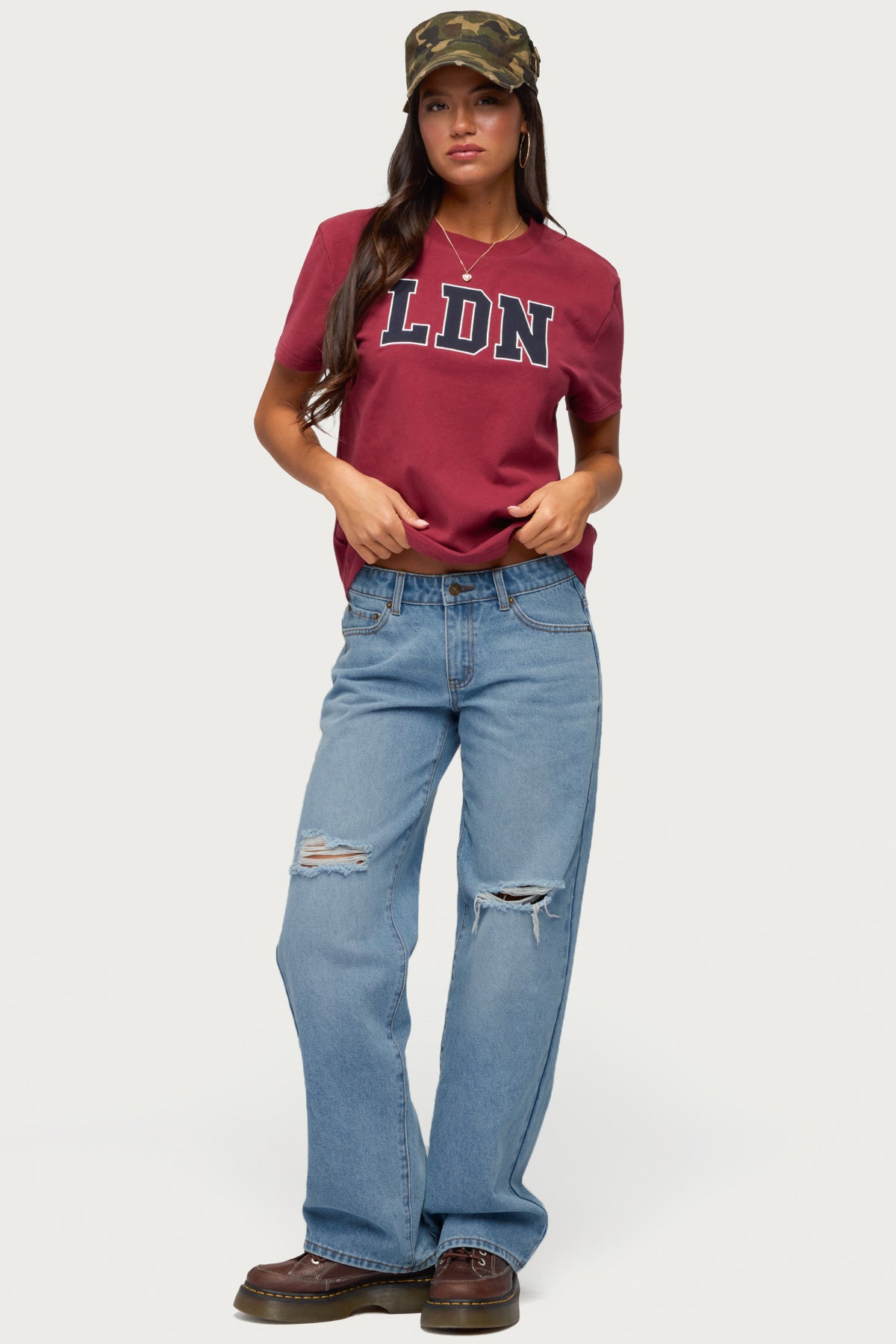 Juju Distressed Low Rise Baggy Jeans - Image 5